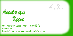 andras kun business card